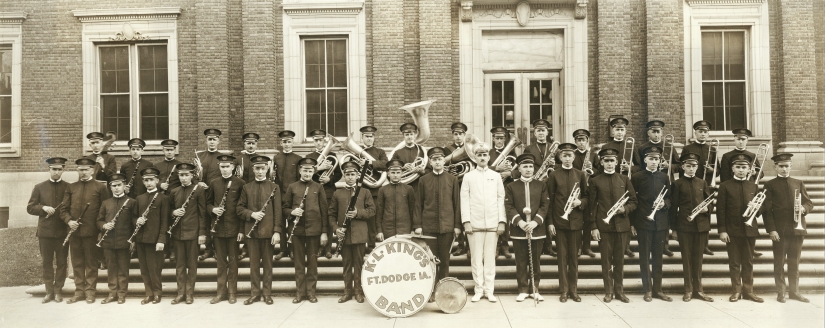 1931 Band in front of FD City Hall - click to enlarge