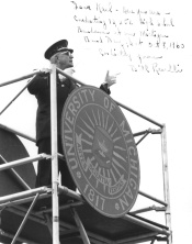 Conducting Massed Band in 1960 - click to enlarge